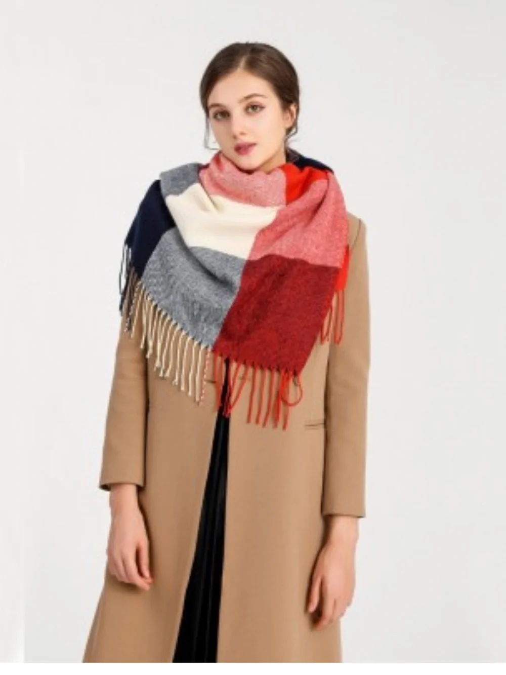 Loritta Winter Scarf for Women, Long Plaid Shawl Wraps Scarve BNWOT